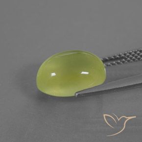 Prehnite Giallo chiaro naturale da 4.47 ct, Ovale, Trasparente/Traslucido