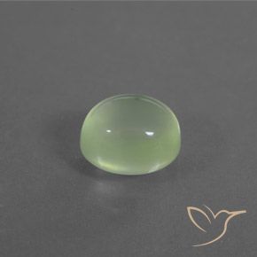 Prehnite Verde medio naturale da 2.73 ct, Ovale, Trasparente/Traslucido