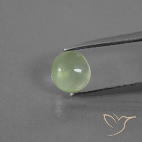 1.21ct Naturale Verde pallido Prehnite, Ovale, Trasparente