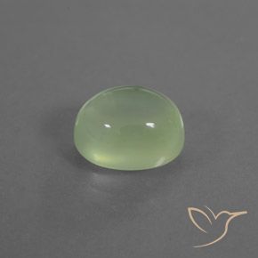 Prehnite Verde medio naturale da 3.39 ct, Ovale, Trasparente
