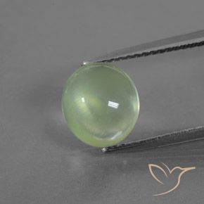 3.05ct Naturale Verde chiaro Prehnite, Ovale, Trasparente