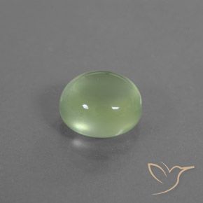 Prehnite Verde chiaro naturale da 3.05 ct, Ovale, Trasparente
