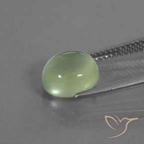 Prehnite Verde chiaro naturale da 3.05 ct, Ovale, Trasparente