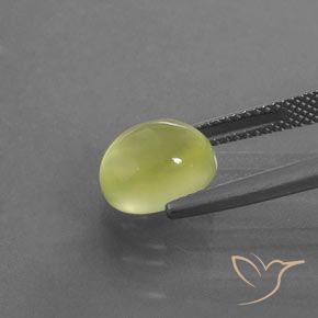 Prehnite Giallo chiaro naturale da 3.66 ct, Ovale, Trasparente/Traslucido