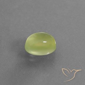 Prehnite Giallo chiaro naturale da 3.39 ct, Ovale, Trasparente/Traslucido