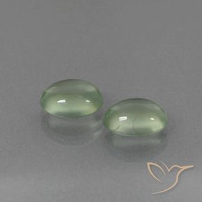 Gemme di Prehnite Verde medio naturale da 4.18 ct, Ovale, Trasparente