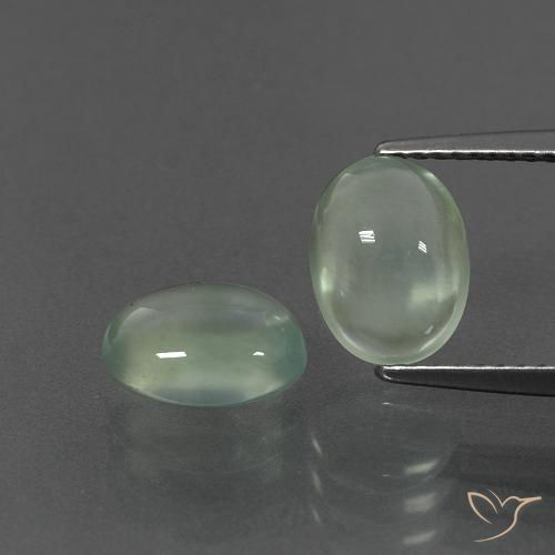 3.77ctw Naturale Verde giallastro Prehnite, Ovale, Trasparente