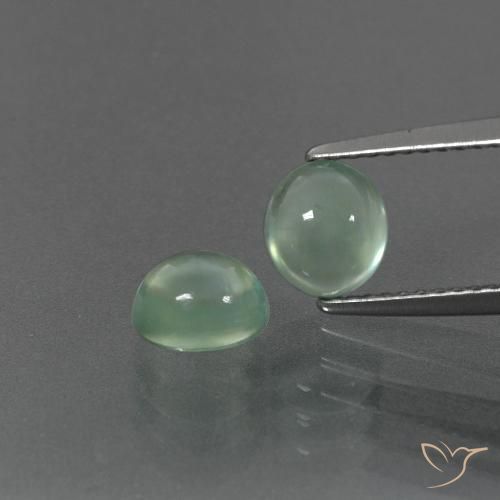 2.53ctw Naturale Menta chiara Prehnite, Ovale, Trasparente