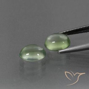 Gemme di Prehnite Pera Verde naturale da 2.36 ct, Ovale, Trasparente