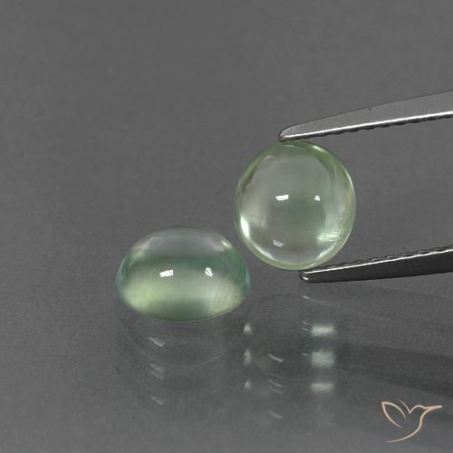 2.70ctw Naturale Verde Pera Chiaro Prehnite, Ovale, Trasparente