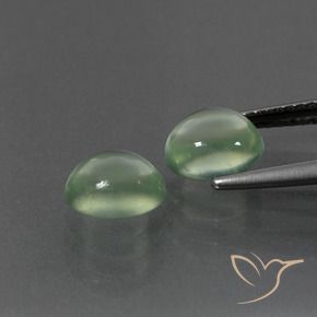 Gemme di Prehnite Verde giallastro naturale da 3.26 ct, Ovale, Trasparente