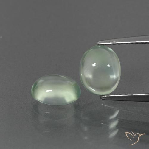 3.27ctw Naturale Verde caldo Prehnite, Ovale, Trasparente