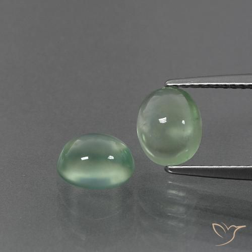 3.23ctw Naturale Verde caldo Prehnite, Ovale, Trasparente
