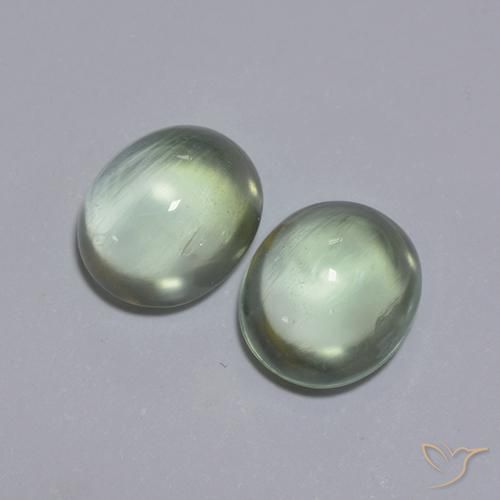 3.56ctw Naturale Verde molto chiaro Prehnite, Ovale, Trasparente