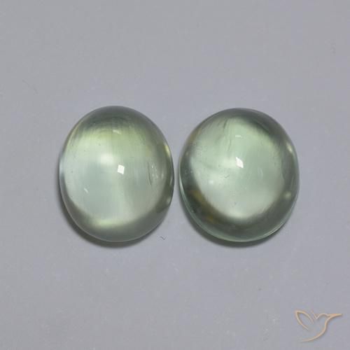 Gemme di Prehnite Verde molto chiaro naturale da 3.56 ct, Ovale, Trasparente