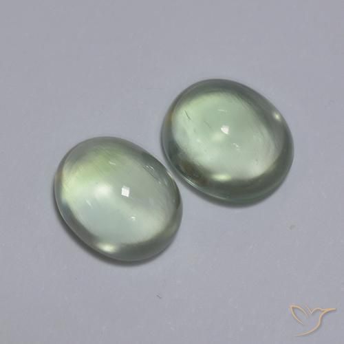 Gemme di Prehnite Verde molto chiaro naturale da 3.56 ct, Ovale, Trasparente