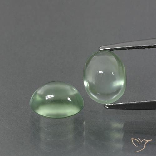 3.47ctw Naturale Verde chiaro Prehnite, Ovale, Trasparente