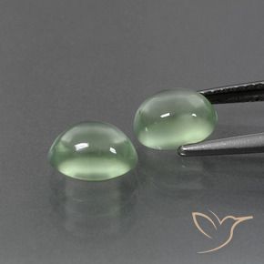 Gemme di Prehnite Verde chiaro naturale da 3.47 ct, Ovale, Trasparente