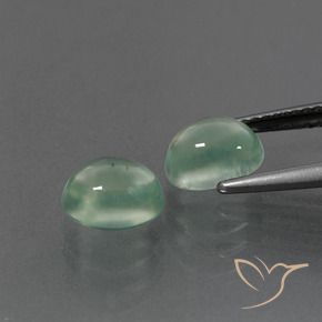 Gemme di Prehnite Verde Menta Chiaro naturale da 3.18 ct, Ovale, Trasparente