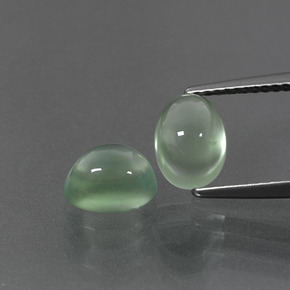 Prehnite naturale verde da 3,35 ct, taglio ovale, trasparente
