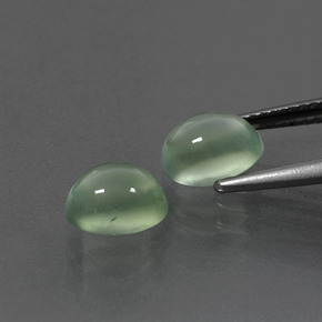 Prehnite naturale verde da 3,35 ct, taglio ovale, trasparente