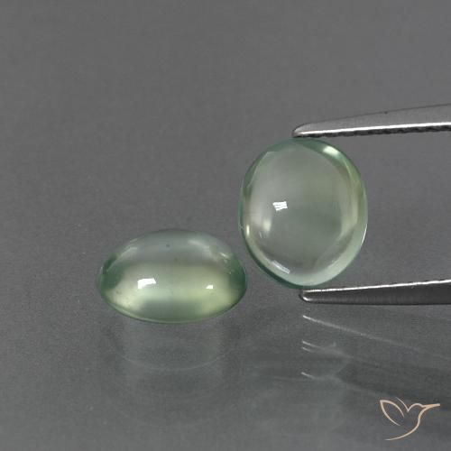 3.11ctw Naturale Verde chiaro Prehnite, Ovale, Trasparente