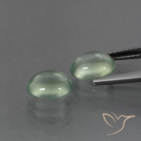 Gemme di Prehnite Verde chiaro naturale da 3.11 ct, Ovale, Trasparente