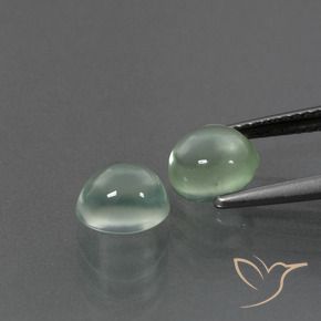 Gemme di Prehnite Verde molto chiaro naturale da 3.16 ct, Ovale, Trasparente