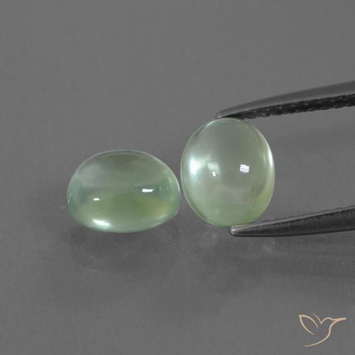 2.76ctw Naturale Giallo chiaro Verde Prehnite, Ovale, Trasparente