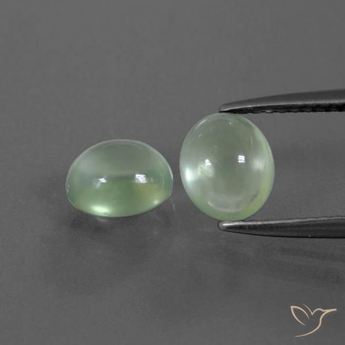 2.56ctw Naturale Giallo chiaro Verde Prehnite, Ovale, Trasparente
