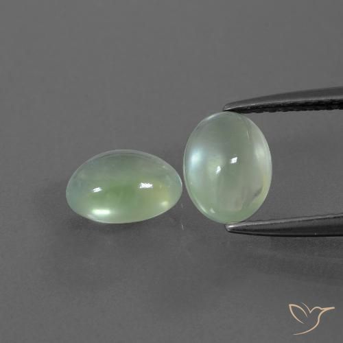 2.39ctw Naturale Verde Pera Chiaro Prehnite, Ovale, Trasparente