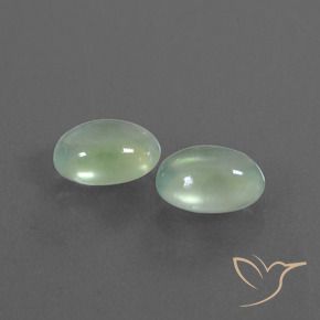Gemme di Prehnite Verde Pera Chiaro naturale da 2.39 ct, Ovale, Trasparente