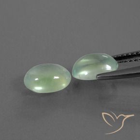 Gemme di Prehnite Verde Pera Chiaro naturale da 2.39 ct, Ovale, Trasparente