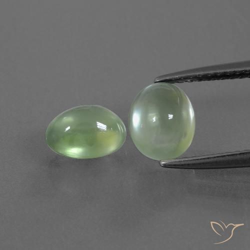 2.65ctw Naturale Giallo chiaro Verde Prehnite, Ovale, Trasparente