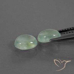 Gemme di Prehnite Verde molto chiaro naturale da 2.09 ct, Ovale, Trasparente