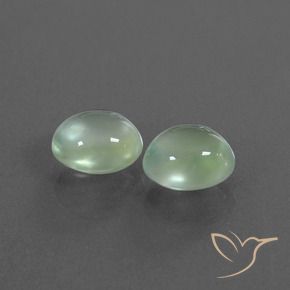 Gemme di Prehnite Verde giallastro pallido naturale da 2.65 ct, Ovale, Trasparente