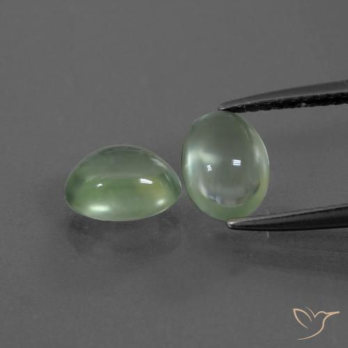 2.52ctw Naturale Verde giallastro Prehnite, Ovale, Trasparente