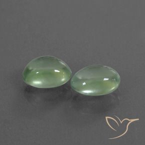 Gemme di Prehnite Verde giallastro naturale da 2.52 ct, Ovale, Trasparente