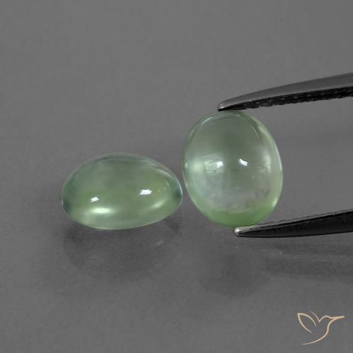 2.62ctw Naturale Verde giallastro Prehnite, Ovale, Trasparente