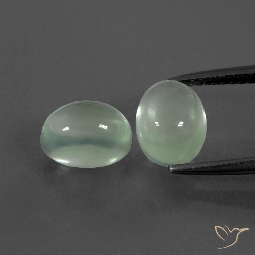 4.28ctw Naturale Giallo molto chiaro Verde Prehnite, Ovale, Trasparente