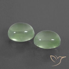 Gemme di Prehnite Verde Pera Chiaro naturale da 4.86 ct, Ovale, Trasparente