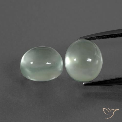 4.96ctw Naturale Giallo molto chiaro Verde Prehnite, Ovale, Trasparente
