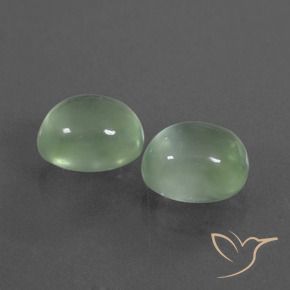 Gemme di Prehnite Verde molto chiaro naturale da 3.97 ct, Ovale, Trasparente
