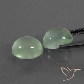 Gemme di Prehnite Verde molto chiaro naturale da 3.97 ct, Ovale, Trasparente