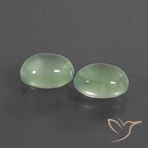 Gemme di Prehnite Verde Pera Chiaro naturale da 3.62 ct, Ovale, Trasparente