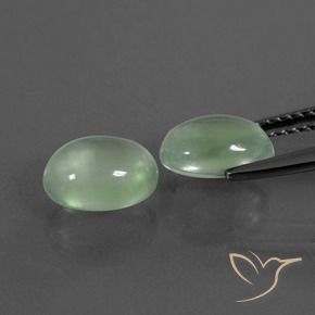 Gemme di Prehnite Verde Pera Chiaro naturale da 3.62 ct, Ovale, Trasparente