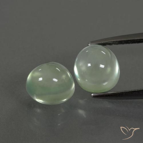 3.47ctw Naturale Verde molto chiaro Prehnite, Ovale, Trasparente