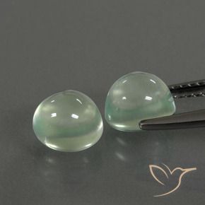 Gemme di Prehnite Verde molto chiaro naturale da 3.47 ct, Ovale, Trasparente