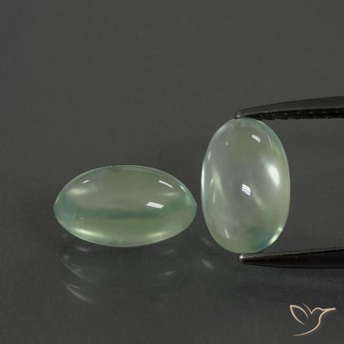 3.76ctw Naturale Verde giallastro Prehnite, Ovale, Trasparente