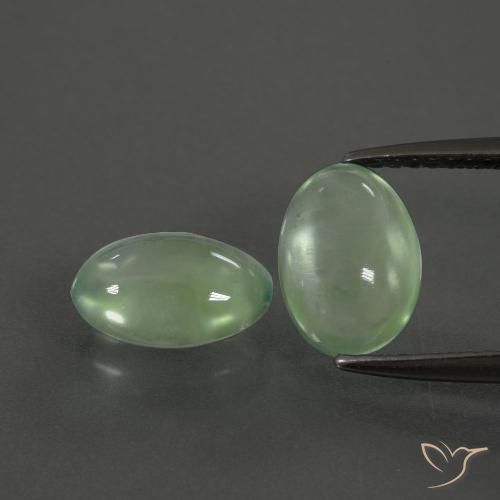 3.48ctw Naturale Verde caldo Prehnite, Ovale, Trasparente